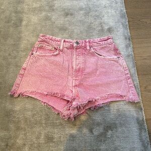 Zara Women’s Pink Denim Cut Off shorts